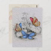 vlinderschilderrode vlinders briefkaart (Voorkant / Achterkant)