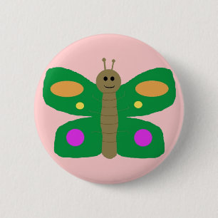 Vlinderspeld Ronde Button 5,7 Cm