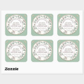  vlinderstaaf voor afdruk van bijen vierkante sticker (Vel)