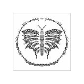 Vlinderstempel 2x2 	rubberstempel (Afrduk)
