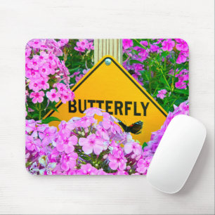 Vlinderteken in een Phlox-tuin Muismat