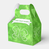 Vlindertekening Aangepaste groene Waterverf Bedankdoosjes (Achterkant)