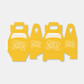 Vlindertekening Custom Yellow Bedankdoosjes (Uitgevouwen)