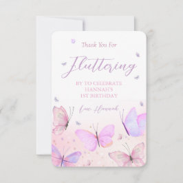Vlinderthema bedankkaart