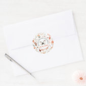 Vlindertuin Aquarel Aangepaste Bruidsuitnodiging Ronde Sticker (Envelop)