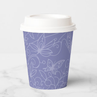 Vlindertuin Blauw Papieren Bekers