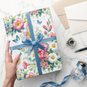 Vlindertuin Bloei Cadeaupapier