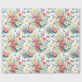 Vlindertuin Bloei Cadeaupapier (Vlak)