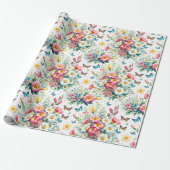 Vlindertuin Bloei Cadeaupapier (Uitgerold)