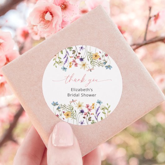 Vlindertuin Bruilofts Bruidsshowers Ronde Sticker