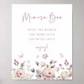 Vlindertuin Mimosa Bar Bord Poster (Voorkant)