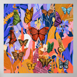 Vlindertuin Poster