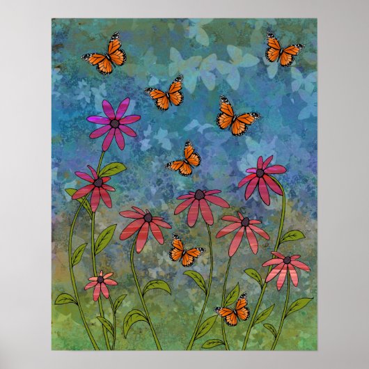 vlindertuin-poster poster (Voorkant)