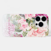 vlindertuin roze bloemig Case-Mate iPhone case (Achterkant (horizontaal))