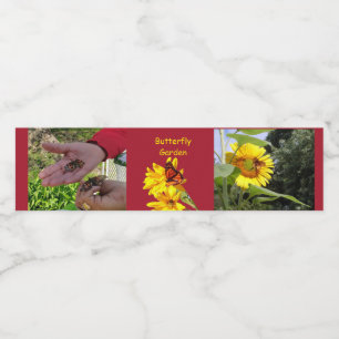 Vlindertuin Waterfles Etiket