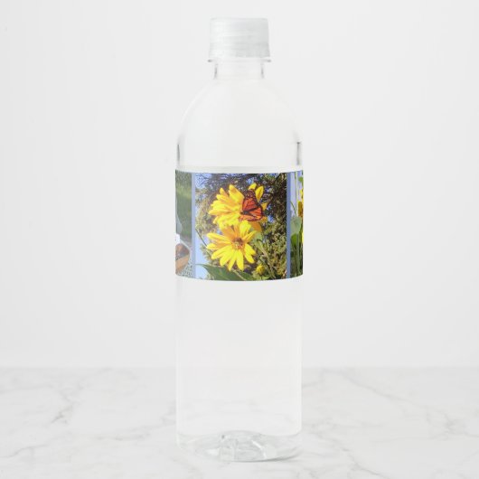 Vlindertuin Waterfles Etiket (Voorkant)