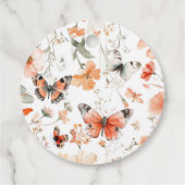 Vlinderveld Aquarel Aangepaste Bruidsdouche Bedankjes Labels (Achterkant)