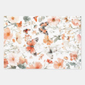 Vlinderveld Aquarel Mooie Inpakpapier Vel (Voorkant)