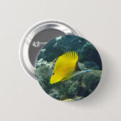 Vlindervis met lange neus ronde button 5,7 cm (Voorkant /achterkant)