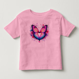 Vlindervleugels Hart Peuter T-Shirt | Kleurrijk
