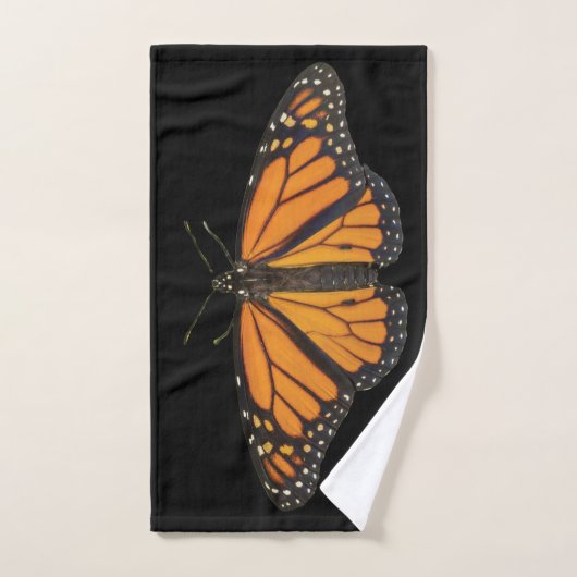 Vlindervleugels Monarch Sinaasappel Wings Foto Bad Handdoek (Handdoek)