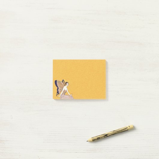  vlindervleugelvleugels van de fae Blond haar Post-it® Notes (Op bureau)