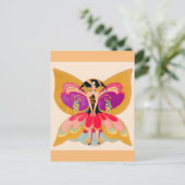 vlindervliegenfee briefkaart (Staand voorkant)