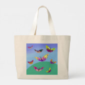 Vlindervlinder Grote Tote Bag (Achterkant)