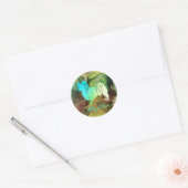 Vlindervlinderhond ronde sticker (Envelop)