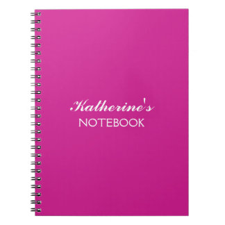 Vlindervlinders | Effen kleur Magenta 1 Persoonlij Notitieboek