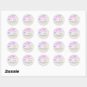 Vlindervlinders Roze Zilver Confetti Favor Sticker (Vel)