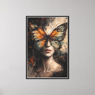 Vlindervlinderseel | Huidig portret van een vlinde Canvas Afdruk