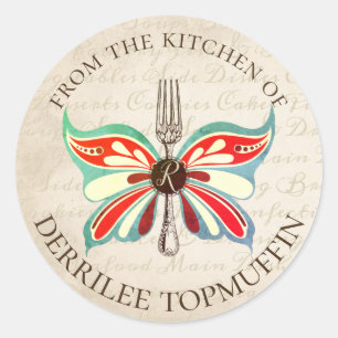 vlindervork uit de keuken van sticker