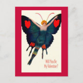  vlindervrouwe Valentijn Feestdagenkaart (Voorkant)