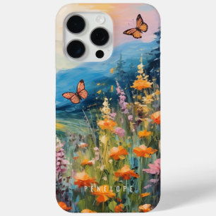 Vlinderweide kleurrijke geschilderde IPhone case