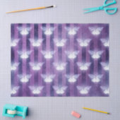 Vlinderwitte paarse gestreepte patroon mystiek tissuepapier (Craft)