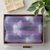 Vlinderwitte paarse gestreepte patroon mystiek tissuepapier (Geschenk)