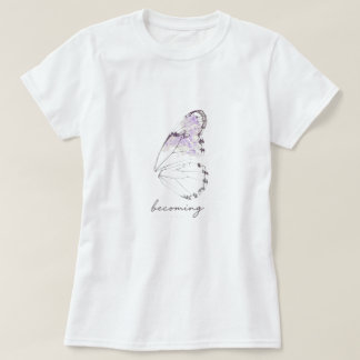 vlinderwordende-vlinder vleugel t-shirt