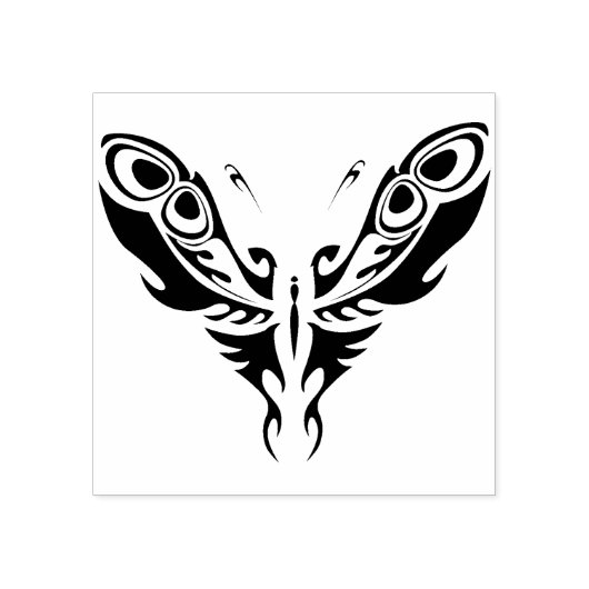 vlinderzegel voor abstracte kunst 	rubberstempel (Afrduk)