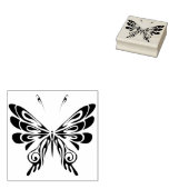 vlinderzegel voor abstracte kunst 	rubberstempel (Gestempeld)