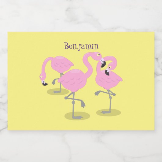 Vlingo trio cartoon voedselcontainer etiket (Enkel label)