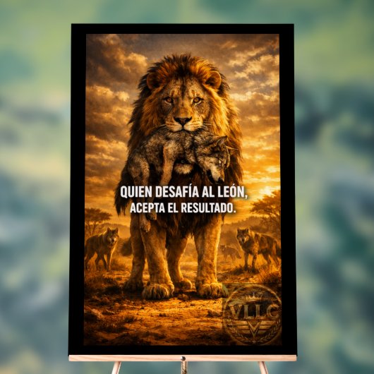 VLLC Lion Vs Wolf Motivational Quote Lion King Wal (Neutre)