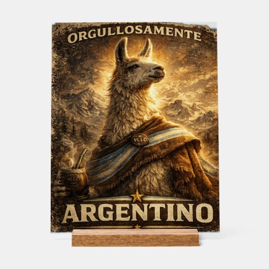 VLLC Orgullosamente Argentino Llama Mate Patriotic (Recto)