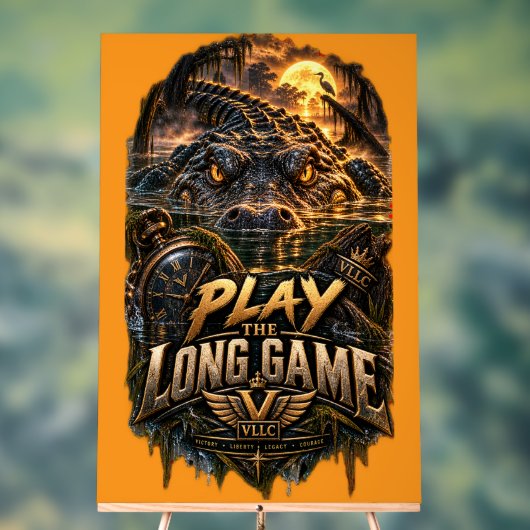 VLLC Play The Long Game Motivation Alligator Art (Neutre)
