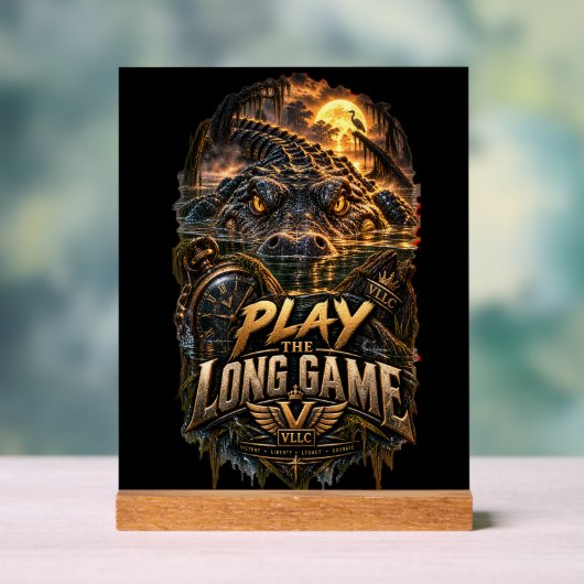 VLLC Play The Long Game Motivation Alligator Art (Neutre)