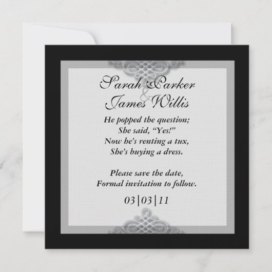Vloei de datum op save the date (Voorkant)