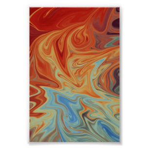 Vloeibaar abstract patroon foto afdruk