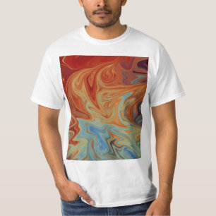 Vloeibaar abstract patroon t-shirt