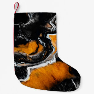 Vloeibaar acrylhoudend afbeelding met kunstmatig g kleine kerstsok