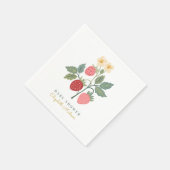 Vloeibaar Baby shower van zoete aardbeien Servet (Hoek)